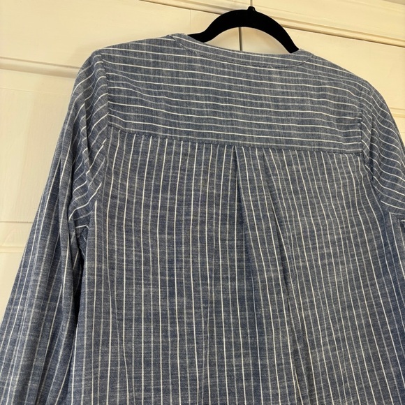 Joie Kalan Striped Chambray Boho Blouse Size Small 100% Cotton Nautical Theme - Picture 14 of 16